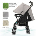 Moon Safari Character Umbrella Stroller Elephant, Reclining Seat, 5-Point Harness
