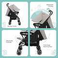 Moon Safari Character Umbrella Stroller Elephant, Reclining Seat, 5-Point Harness