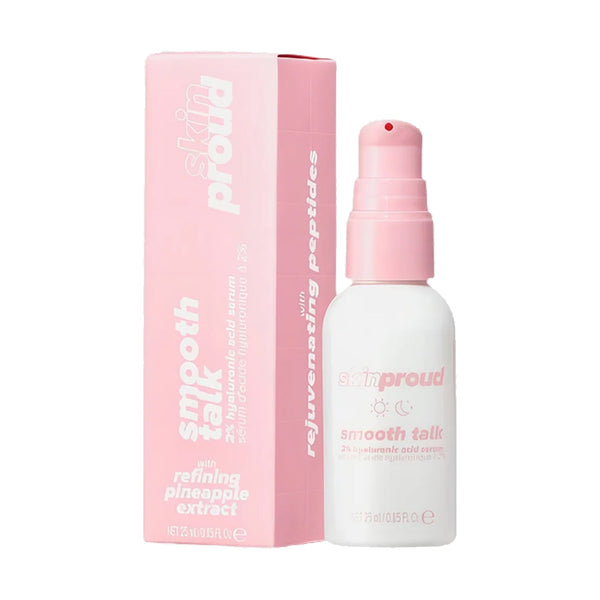 Skin Proud Smooth Talk Hyaluronic Acid Serum 2% Peptides Pineapple Extract 25ml
