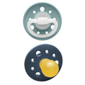 Nip Cherry Round Latex Soother Blue Grey & Dark Blue
