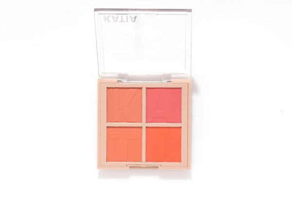 Katia Blush Palette Wild Peach 4-Shade Soft Powder Matte Finish