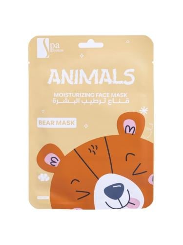 Spa System Animals Bear Moisturizing Face Mask, Hydrating Sheet Mask, 28 ml