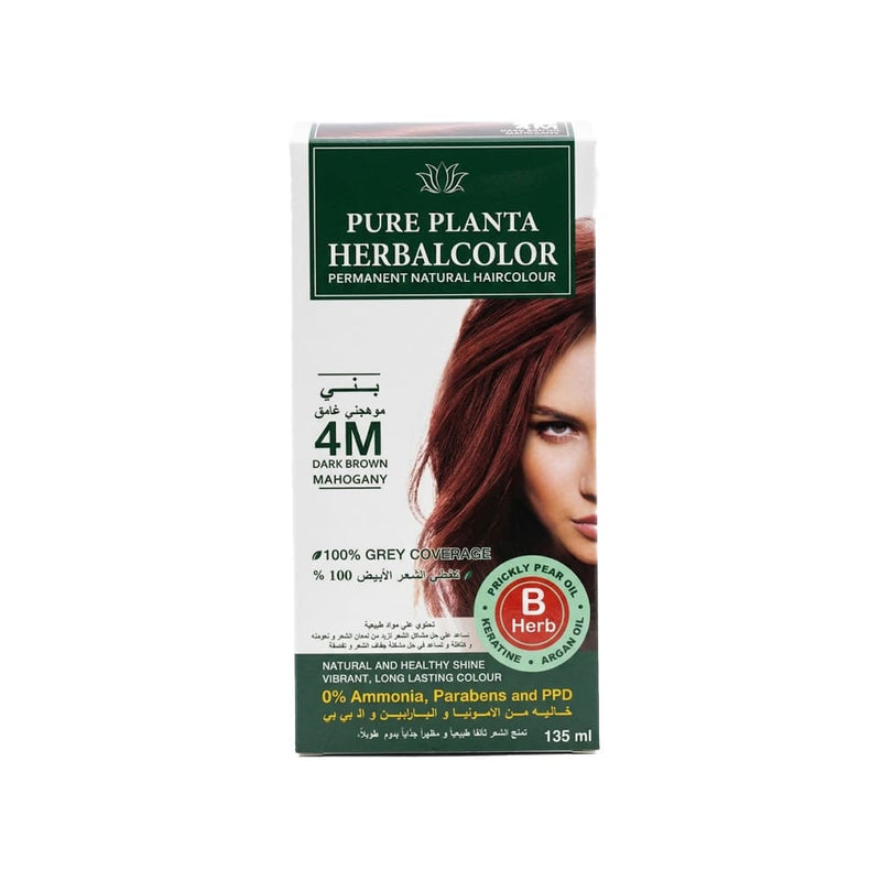 Pure Planta Natural Hair Dye Dark Mahogany Brown 4M