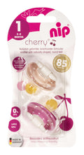 Nip Cherry Round Latex Soother Natural Rubber Peach & Pink 2 Pieces 0M+