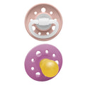 Nip Cherry Round Latex Soother Natural Rubber Peach & Pink 2 Pieces 0M+