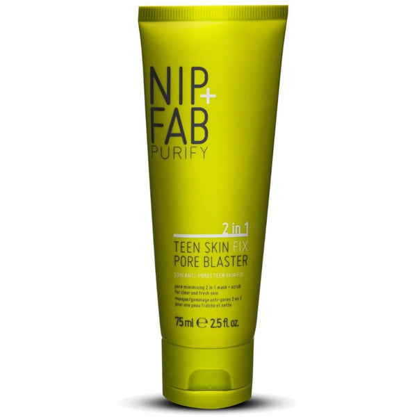 Nip+Fab Teen Skin Fix 2-in-1 Pore Blaster Facial Scrub Mask, Salicylic Acid, 75 ml