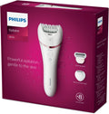 Philips Series 8000 BRE720/01 Cordless Wet & Dry Epilator with Ceramic Tweezers, 8 Attachments