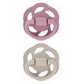 Nip Cherry Round Soother Natural Rubber Latex Brown and Red 2 Pieces