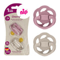 Nip Cherry Round Soother Natural Rubber Latex Brown and Red 2 Pieces