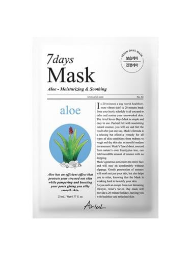 Ariul 7days Mask Aloe Moisturizing Sheet Mask Aloe Ferment Filtrate Hyaluronic Acid 23ml