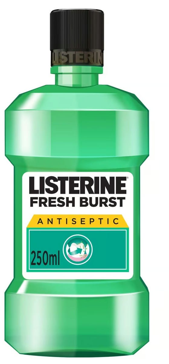 Listerine Freshburst Mouthwash Eucalyptol Menthol Thymol Fresh Breath