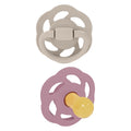 Nip Cherry Baby Pacifiers Round Natural Rubber Latex 6M+ Brown & Red 2 Pieces