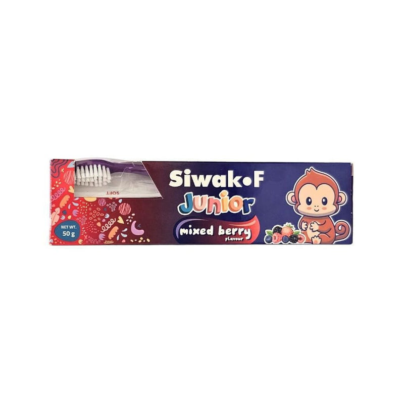 Siwak.F Children's Toothpaste with Brush, Mixed Berry Flavor, 50g
