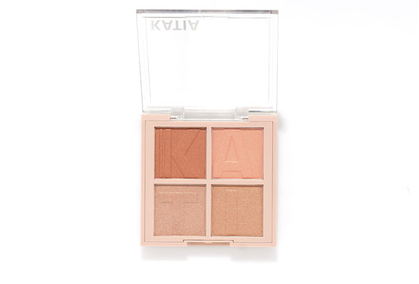 Katia Glow Highlighter Powder Palette Gold, 4 Colors