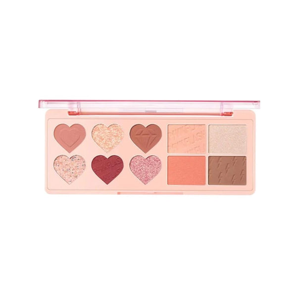 Pink Flash Face Makeup Palette 02 Matte and Shimmer Eyeshadow Blush Highlighter PF-M02