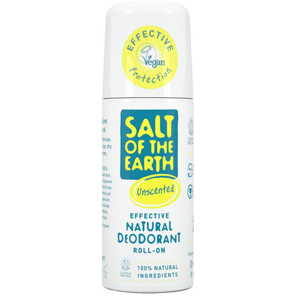 Salt Of The Earth Natural Roll-On Deodorant Unscented Alcohol-Free 75 ml