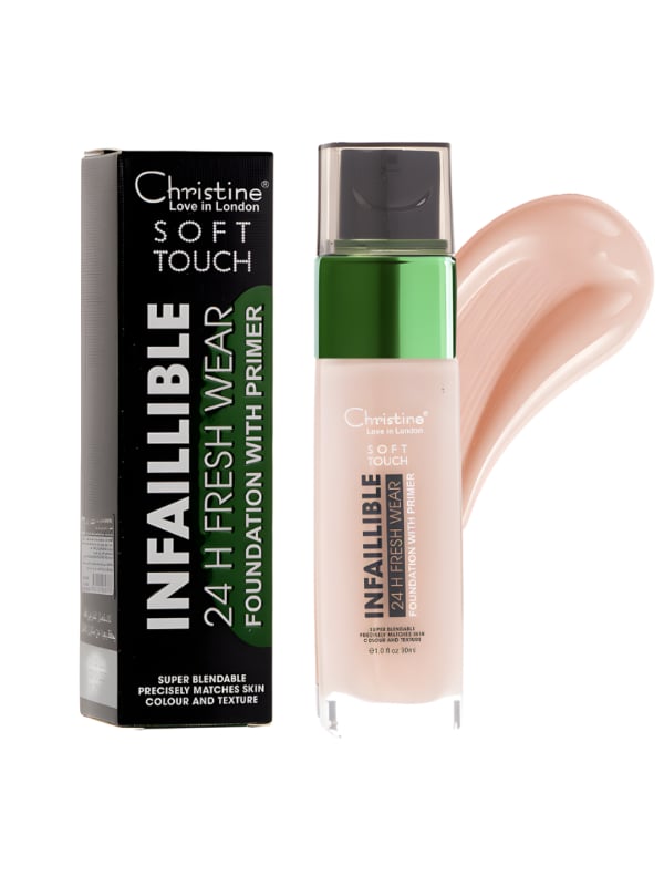Christine Soft Touch Infallible Fresh Wear Foundation Natural Finish Shade 04 30ml