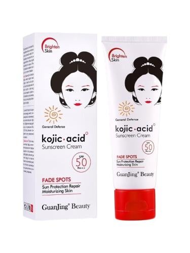 Guangjing Beauty Kojic Acid Sunscreen Cream SPF50+ PA+++ 80 ml