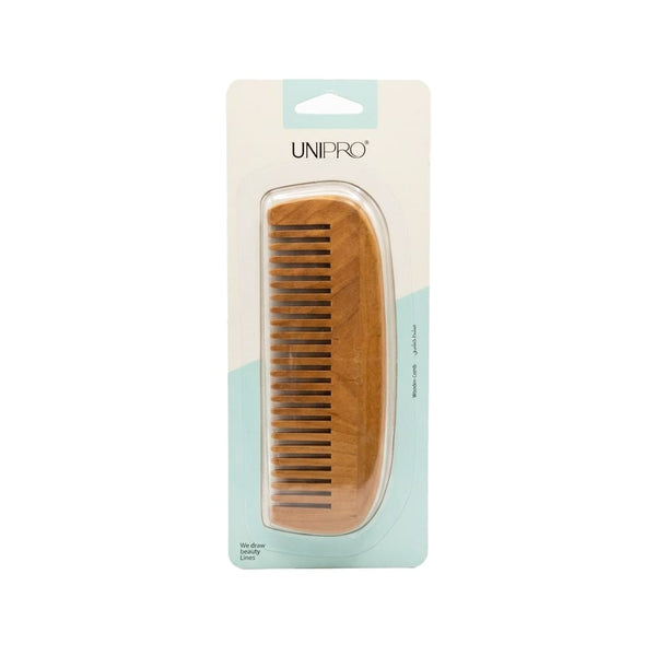 Unipro Wooden Comb Wide-Tooth Gentle Hair Detangling Tool