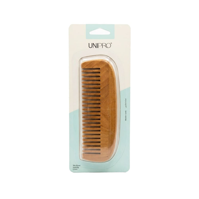 Unipro Wooden Comb Wide-Tooth Gentle Hair Detangling Tool