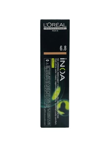 L'Oreal Professionnel INOA Permanent Hair Color Ammonia-Free Oil-Based Shade 6.8 Dark Mocha Blonde 60ml