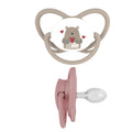 Nip Butterfly Orthodontic Soothers, Silicone Teat, Ventilated Shield, Brown & Red, 518M, 2 Pieces
