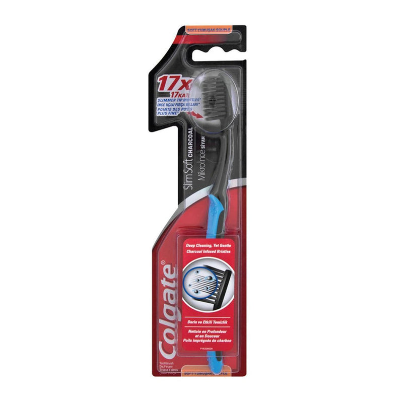 Colgate Slim Soft Charcoal Toothbrush Soft Bristles
