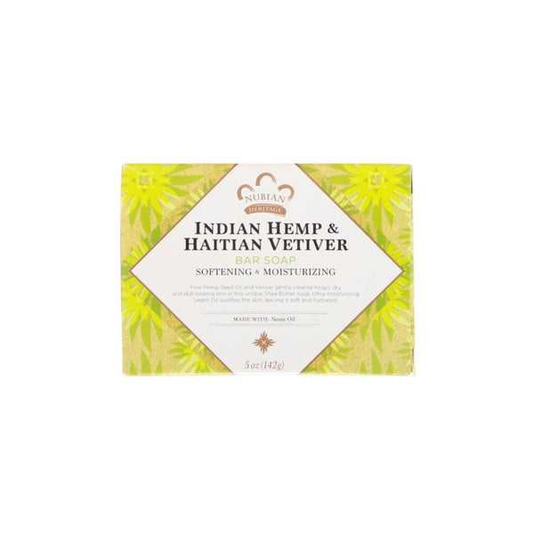 Nubian Indian Hemp & Haitian Vetiver Bar Soap, 142 gm