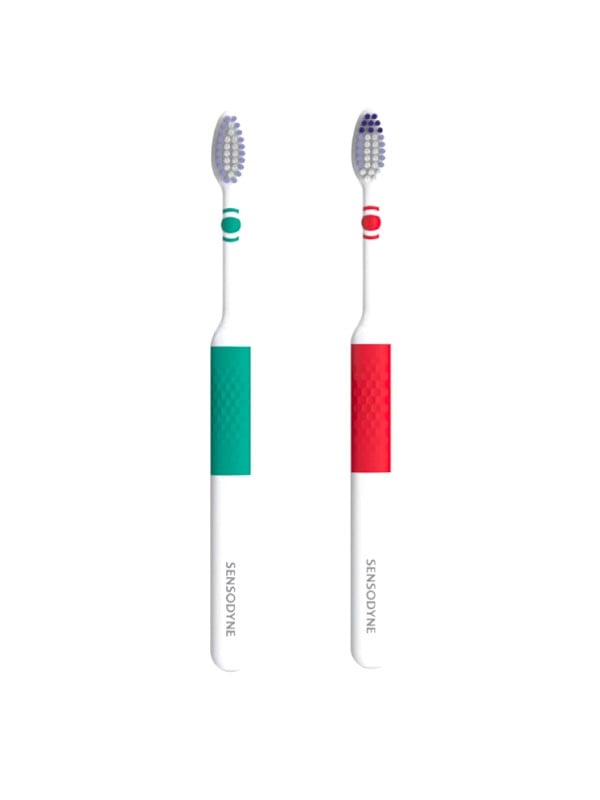 Sensodyne Advanced Complete Protection Soft Toothbrushes, Small Head, 1+1 Pack, Assorted Colors