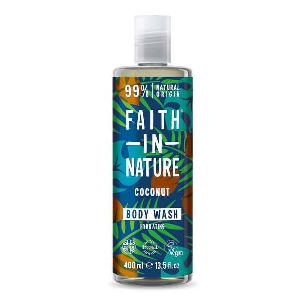 Faith In Nature Coconut Body Wash Shower Gel Bubble Bath 100% Natural Origin Aroma 400ml