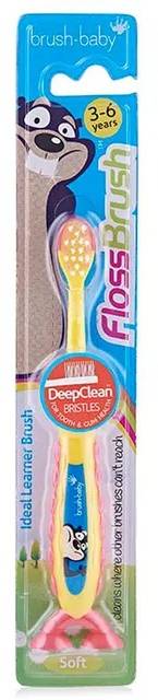 Brush-Baby Floss Brush for Children, Mixed Colours, Ages 3-6 Years