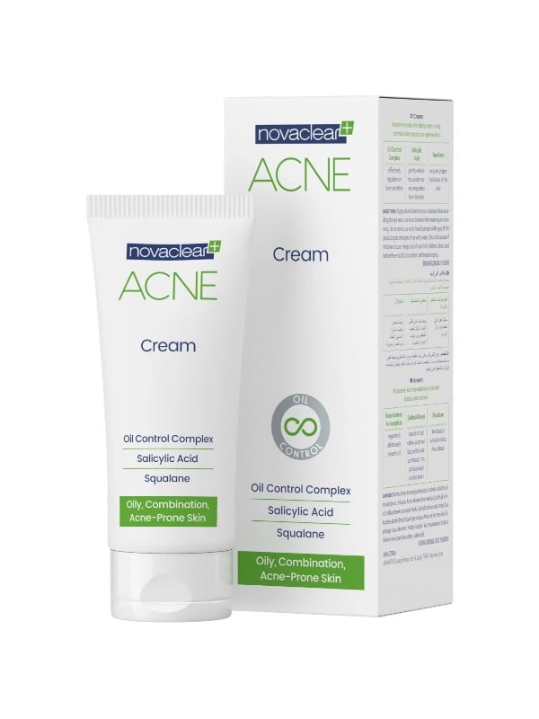 Novaclear Acne Mattifying Cream Salicylic Acid Oil Control for Oily Skin 40 g