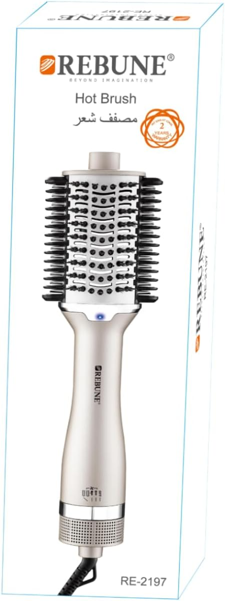 Rebune Hot Hair Styling Brush RE-2197 Quick Heating Ion Technology