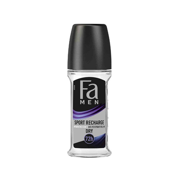 Fa Sport Recharge Deodorant Roll-On 72-Hour Protection for Men, 50 ml