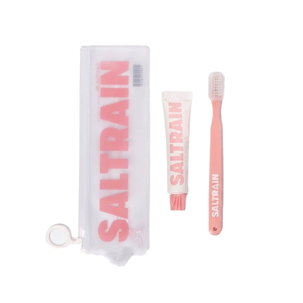 Saltrain Rose Citron Toothpaste with Toothbrush, Gray Salt Formula, 30g