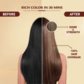 Vatika Oil Fusion Permanent Hair Colour Cream Light Brown 5.0 Ammonia-Free Almond Castor Oil Black Seed