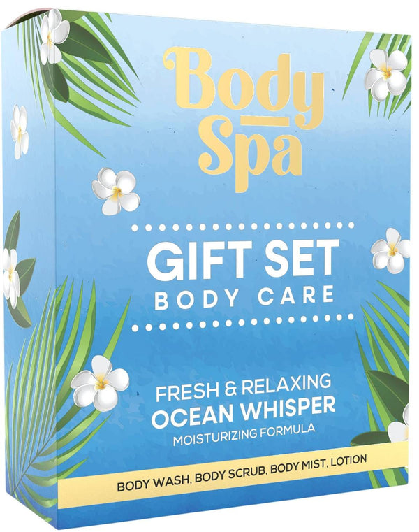 Body Spa Ocean Whisper Shower Gift Box Gift Set 4-Piece Kit