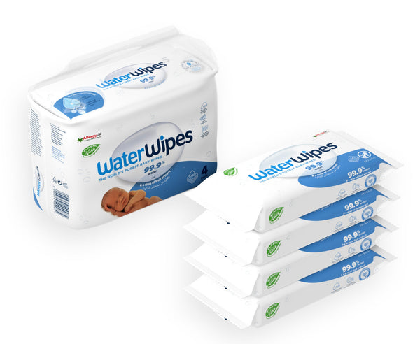 WaterWipes Original Plastic-Free Baby Wipes, 99.9% Water, 240 Wipes