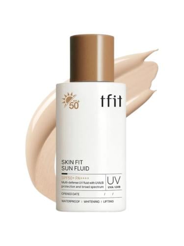 Tfit Skin Fit Sun Fluid Sunscreen SPF 50+ PA++++ with Tone-Up Finish, 50ml