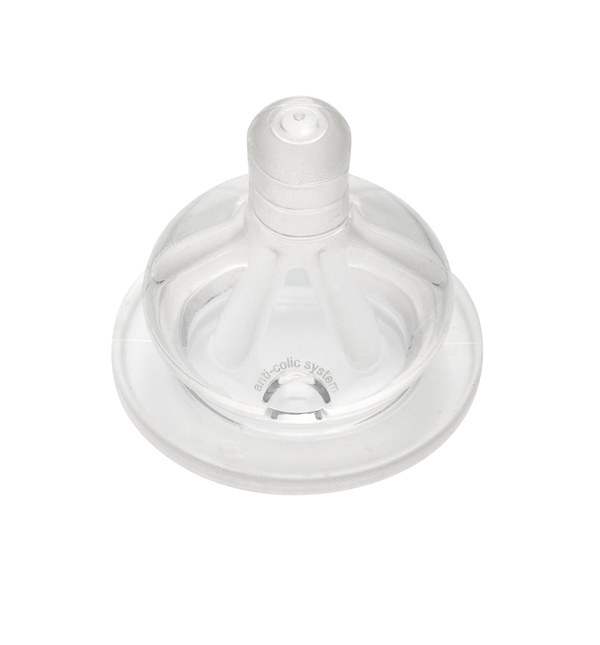 nip Wide Neck PP Feeding Bottle Round Silicone Teat Medium Flow Pink 260ml 0M+