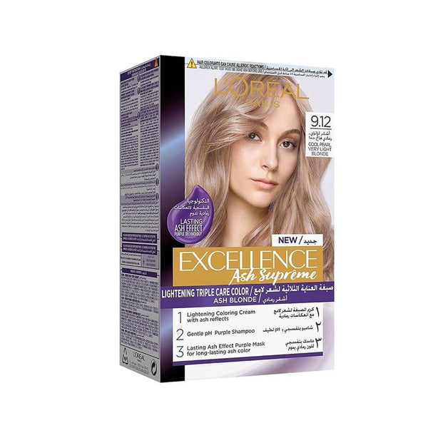L'oreal Excellence Ash Supreme Hair Dye Very Light Ash Pearl Blonde 9.12