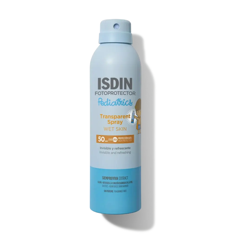 ISDIN Fotoprotector Transparent Spray Wet Skin Pediatrics SPF50 Sunscreen 250 ml