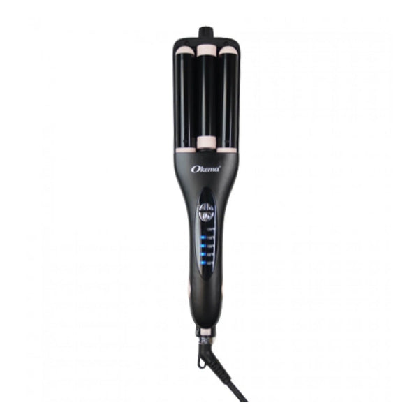 OKEMA OK-808 Hair Curler Curling Iron, Adjustable Temperature, 19mm/23mm/28mm Barrel Sizes