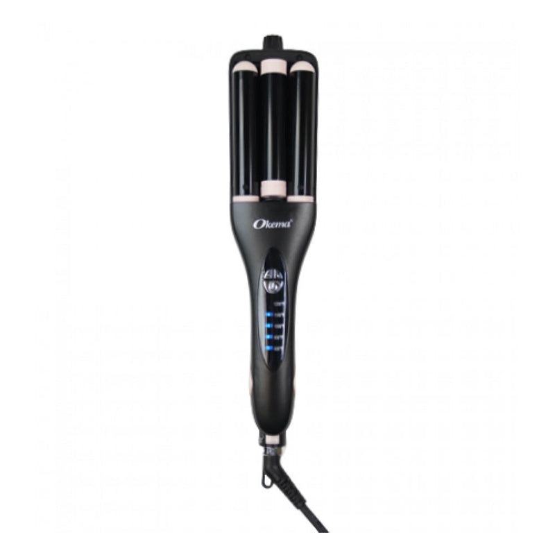 OKEMA OK-808 Hair Curler Curling Iron, Adjustable Temperature, 19mm/23mm/28mm Barrel Sizes