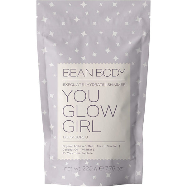 Bean Body Scrub Glow Girl Shimmer Coffee, Hyaluronic Acid & Vitamin E 220 g