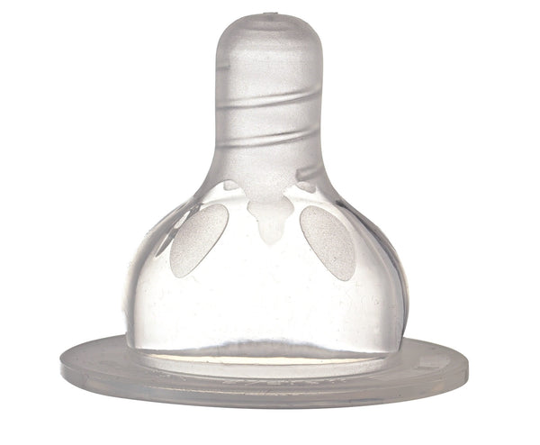 nip Wide Neck Round Teat 0m+ Medium Flow Anti-Colic Silicone