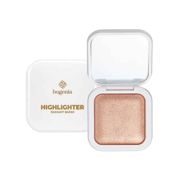 Bogenia Radiant Baked Highlighter Natural Glow Macadamia & Jojoba Oils Shade 002