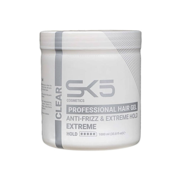 SK5 Professional Extreme Hold Clear Hair Gel Anti-Frizz 1000ml