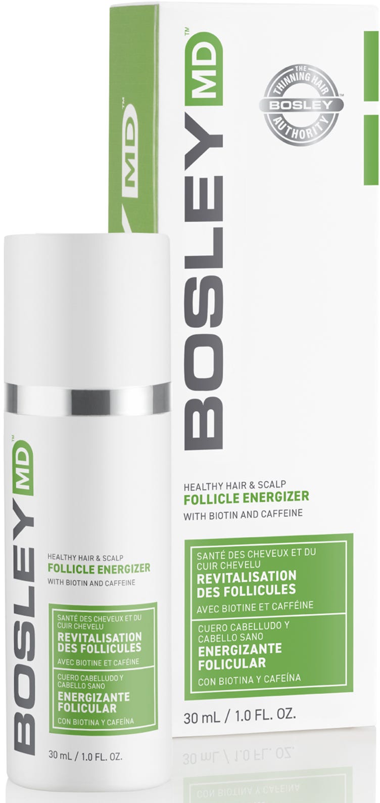 Bosley Healthy Hair & Scalp Follicle Energizer Leave-In Serum with Biotin, Caffeine & Panthenol 30ml
