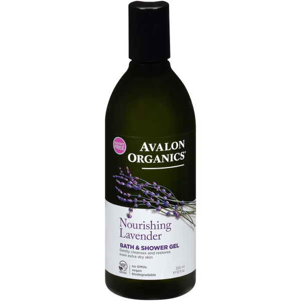 Avalon Organics Lavender Body Wash and Bath Shower Gel Aloe Quinoa 355 ml